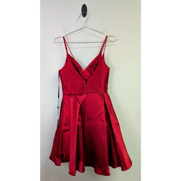 Alyce Paris Formal Dress 3764 Short V Neck Fit n Flare Homecoming HoCo Red 2 NWT - Picture 6 of 8